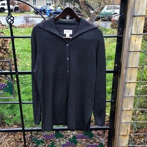 Chico’s dark gray acrylic blend long sweater size 2/12